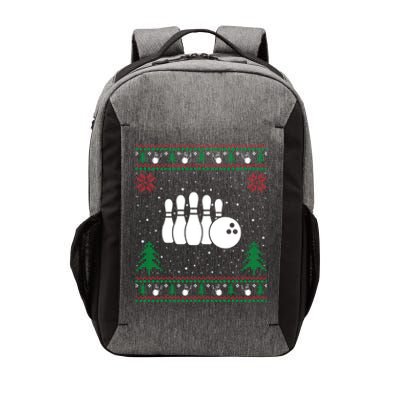 Funny Bowling Lovers Santa Hat Ugly Christmas Sweater Cute Gift Vector Backpack