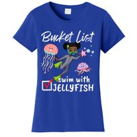 Funny Bucket List Swim With Jellyfish Lover Scuba Diver Gift Women's T-Shirt