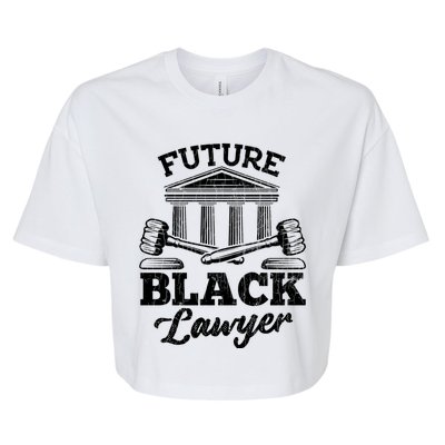 Future Black Lawyer Funny Attorney Law School Graphic Gift Bella+Canvas Jersey Crop Tee