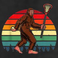 Funny Bigfoot Lacrosse Lax Sasquatch Lacrosse Team Player 7 Panel Mesh Trucker Snapback Hat