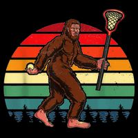 Funny Bigfoot Lacrosse Lax Sasquatch Lacrosse Team Player Drawstring Bag