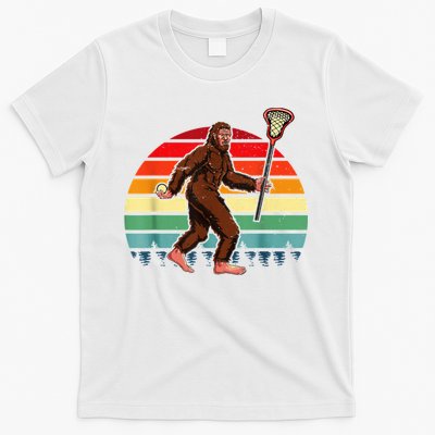 Funny Bigfoot Lacrosse Lax Sasquatch Lacrosse Team Player T-Shirt