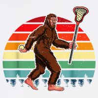 Funny Bigfoot Lacrosse Lax Sasquatch Lacrosse Team Player Button