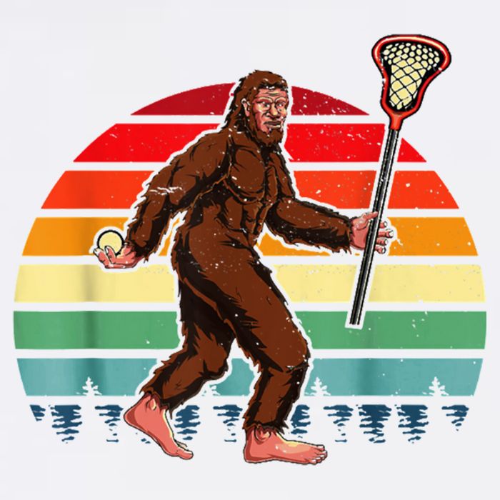 Funny Bigfoot Lacrosse Lax Sasquatch Lacrosse Team Player Button