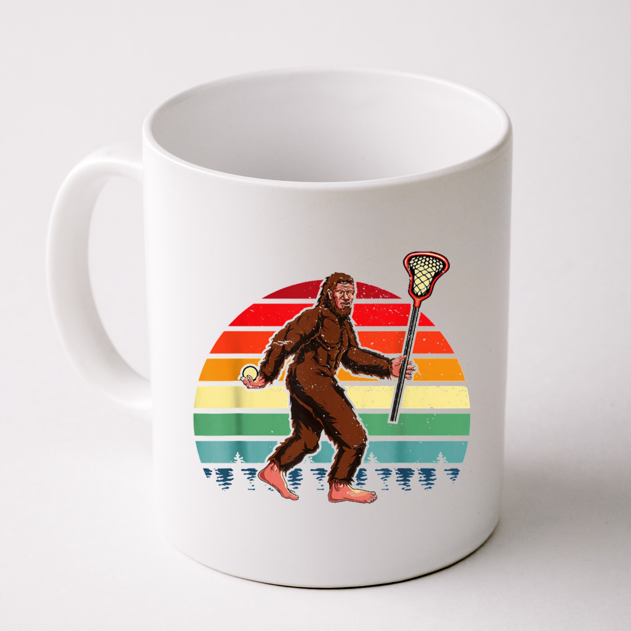 Funny Bigfoot Lacrosse Lax Sasquatch Lacrosse Team Player Mug