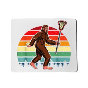 Funny Bigfoot Lacrosse Lax Sasquatch Lacrosse Team Player Mousepad