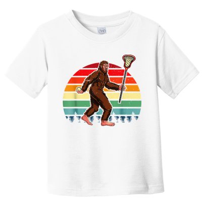Funny Bigfoot Lacrosse Lax Sasquatch Lacrosse Team Player Toddler T-Shirt