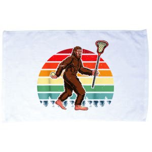 Funny Bigfoot Lacrosse Lax Sasquatch Lacrosse Team Player Microfiber Hand Towel