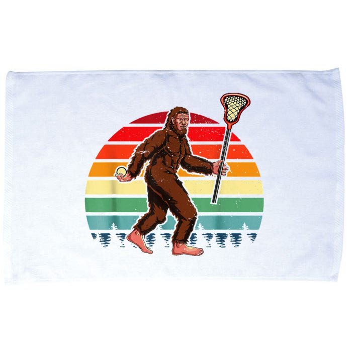 Funny Bigfoot Lacrosse Lax Sasquatch Lacrosse Team Player Microfiber Hand Towel