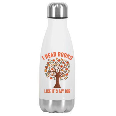 Funny Book Lover I Read Books Stainless Steel Insulated Water Bottle