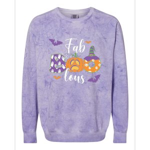 Fab Boo Lous Pumpkin Halloween Funny Pumpkin Gift Colorblast Crewneck Sweatshirt