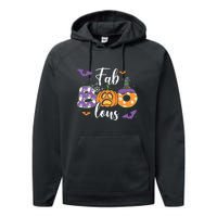 Fab Boo Lous Pumpkin Halloween Funny Pumpkin Gift Performance Fleece Hoodie