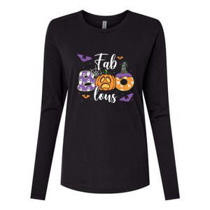 Fab Boo Lous Pumpkin Halloween Funny Pumpkin Gift Womens Cotton Relaxed Long Sleeve T-Shirt