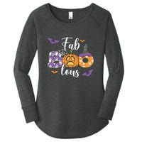 Fab Boo Lous Pumpkin Halloween Funny Pumpkin Gift Women's Perfect Tri Tunic Long Sleeve Shirt