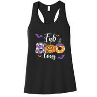 Fab Boo Lous Pumpkin Halloween Funny Pumpkin Gift Women's Racerback Tank