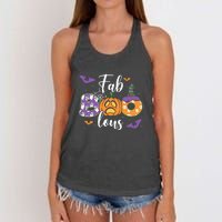 Fab Boo Lous Pumpkin Halloween Funny Pumpkin Gift Women's Knotted Racerback Tank