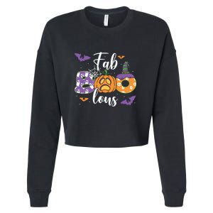 Fab Boo Lous Pumpkin Halloween Funny Pumpkin Gift Cropped Pullover Crew