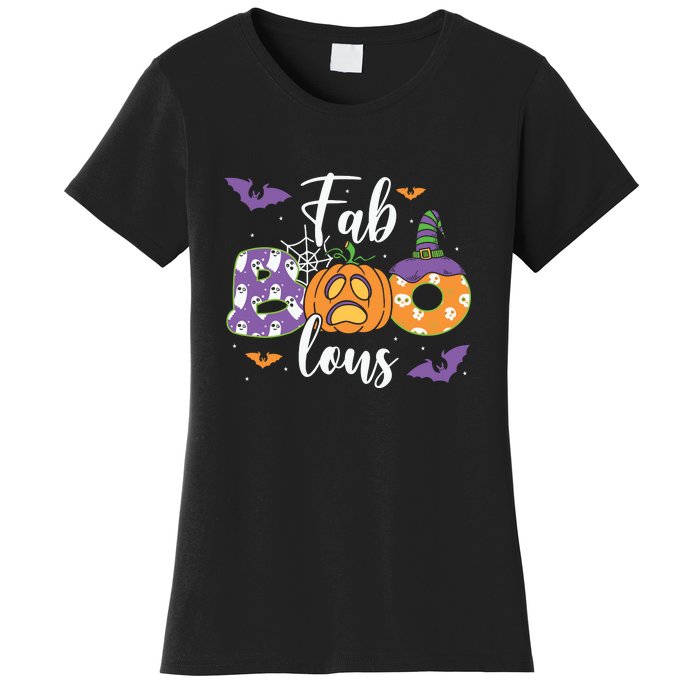 Fab Boo Lous Pumpkin Halloween Funny Pumpkin Gift Women's T-Shirt