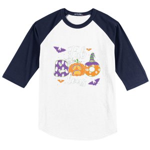 Fab Boo Lous Pumpkin Halloween Funny Pumpkin Gift Baseball Sleeve Shirt