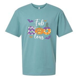 Fab Boo Lous Pumpkin Halloween Funny Pumpkin Gift Sueded Cloud Jersey T-Shirt