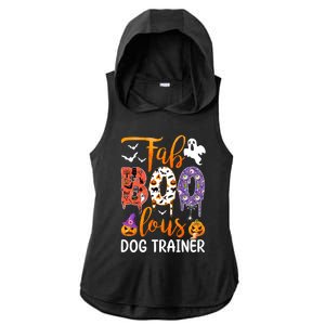 Fab Boo Lous Dog Trainer Ghost Pumpkin Halloween Dog Trainer Cute Gift Ladies PosiCharge Tri-Blend Wicking Draft Hoodie Tank