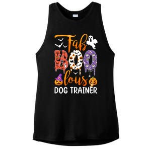 Fab Boo Lous Dog Trainer Ghost Pumpkin Halloween Dog Trainer Cute Gift Ladies PosiCharge Tri-Blend Wicking Tank