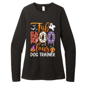 Fab Boo Lous Dog Trainer Ghost Pumpkin Halloween Dog Trainer Cute Gift Womens CVC Long Sleeve Shirt