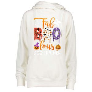 Fab Boo Lous Dog Trainer Ghost Pumpkin Halloween Dog Trainer Cute Gift Womens Funnel Neck Pullover Hood