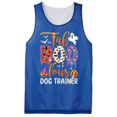 Fab Boo Lous Dog Trainer Ghost Pumpkin Halloween Dog Trainer Cute Gift Mesh Reversible Basketball Jersey Tank