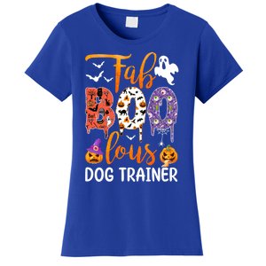 Fab Boo Lous Dog Trainer Ghost Pumpkin Halloween Dog Trainer Cute Gift Women's T-Shirt