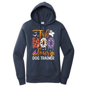 Fab Boo Lous Dog Trainer Ghost Pumpkin Halloween Dog Trainer Cute Gift Women's Pullover Hoodie