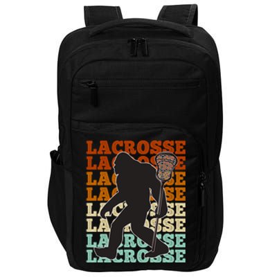 Funny Bigfoot Lacrosse Lax Sasquatch Lacrosse Team Player Impact Tech Backpack