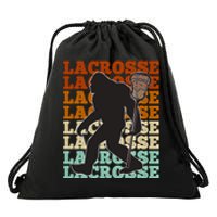 Funny Bigfoot Lacrosse Lax Sasquatch Lacrosse Team Player Drawstring Bag