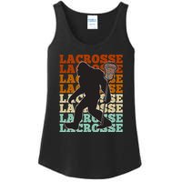 Funny Bigfoot Lacrosse Lax Sasquatch Lacrosse Team Player Ladies Essential Tank