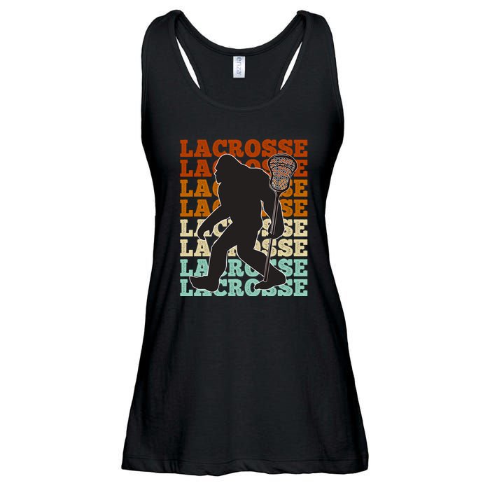 Funny Bigfoot Lacrosse Lax Sasquatch Lacrosse Team Player Ladies Essential Flowy Tank