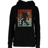 Funny Bigfoot Lacrosse Lax Sasquatch Lacrosse Team Player Womens Funnel Neck Pullover Hood