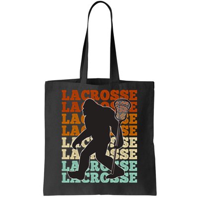 Funny Bigfoot Lacrosse Lax Sasquatch Lacrosse Team Player Tote Bag