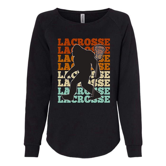 Funny Bigfoot Lacrosse Lax Sasquatch Lacrosse Team Player Womens California Wash Sweatshirt