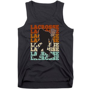 Funny Bigfoot Lacrosse Lax Sasquatch Lacrosse Team Player Tank Top