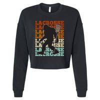 Funny Bigfoot Lacrosse Lax Sasquatch Lacrosse Team Player Cropped Pullover Crew