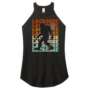 Funny Bigfoot Lacrosse Lax Sasquatch Lacrosse Team Player Women's Perfect Tri Rocker Tank