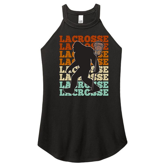 Funny Bigfoot Lacrosse Lax Sasquatch Lacrosse Team Player Women's Perfect Tri Rocker Tank