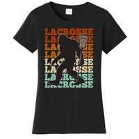 Funny Bigfoot Lacrosse Lax Sasquatch Lacrosse Team Player Women's T-Shirt