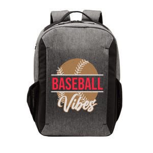 Fun Baseball Lover Novelty Graphic Art Baseball Vibes Gift Vector Backpack