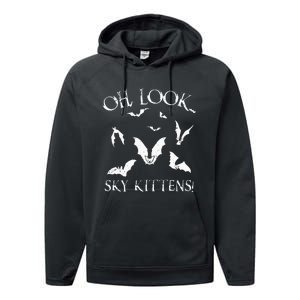 Funny Bat Lover Gift For Men Women Cool Sky Kittens Horror Performance Fleece Hoodie