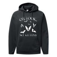 Funny Bat Lover Gift For Men Women Cool Sky Kittens Horror Performance Fleece Hoodie