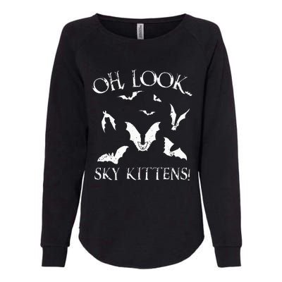 Funny Bat Lover Gift For Men Women Cool Sky Kittens Horror Womens California Wash Sweatshirt