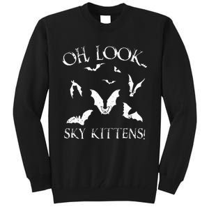 Funny Bat Lover Gift For Men Women Cool Sky Kittens Horror Tall Sweatshirt