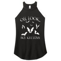 Funny Bat Lover Gift For Men Women Cool Sky Kittens Horror Women's Perfect Tri Rocker Tank