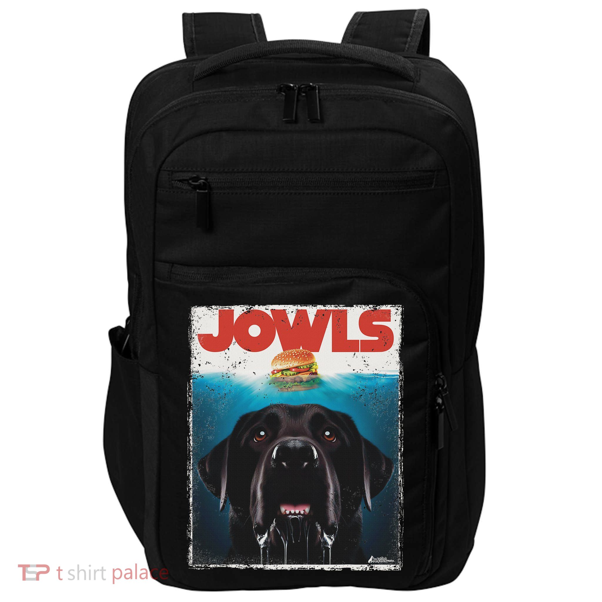Funny Black Lab Jowls , Labrador Retriever Mom Top, Dad Impact Tech Backpack